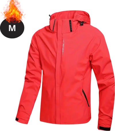 Bovista Windjas Voor Heren - Parka - Lente & Herfst - Jas - Volwassen - Windjack - Windbreaker - Outdoor - Rood - Maat M
