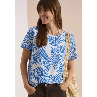 Shirt met ronde hals en print