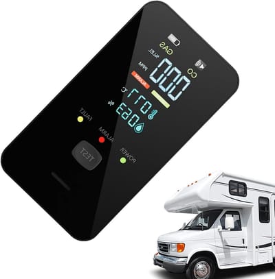 Koolmonoxidemelder - CO Alarm - Veiligheid Binnenshuis - 4-in-1 Digitale Meter - 6.5 x 11.2 x 6.5 cm - Zwart