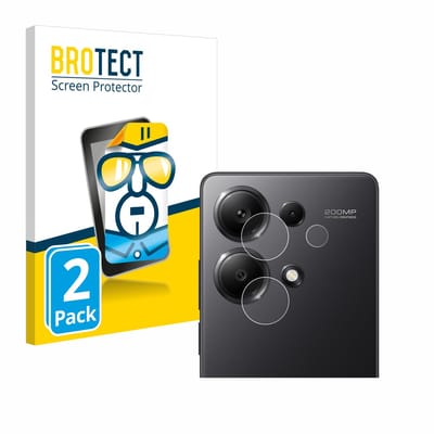 BROTECT - Screenprotector voor Xiaomi Redmi Note 13 Pro 4G (ALLEEN Camera Lens) - Folie Beschermfolie transparant 2 Stuks