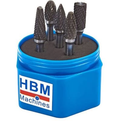 HBM volhardmetalen frezenset, 5-delig