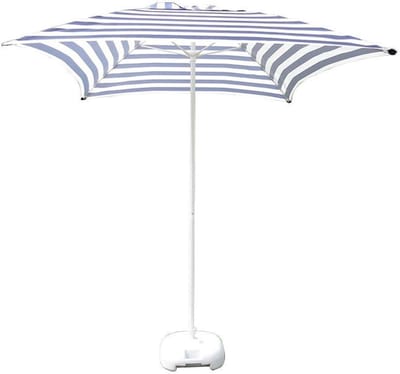 Parasol Vierkant - Terras Parasol - Buiten Ontspannen - Zonlichtwerend Doek - 200 cm - Zwart-wit Strepen