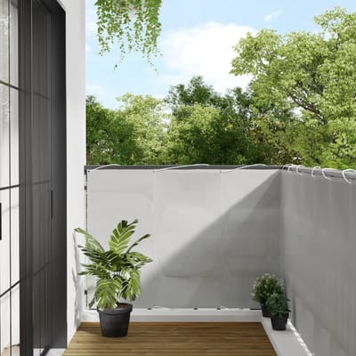 vidaXL - Balkonscherm - 120x300 - cm - 100% - oxford - polyester - lichtgrijs