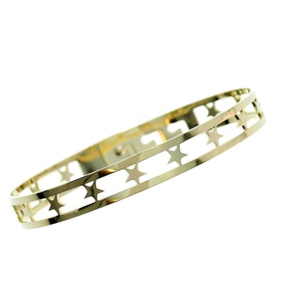 Behave - armband met sterren - goudkleur design - verstelbaar staal