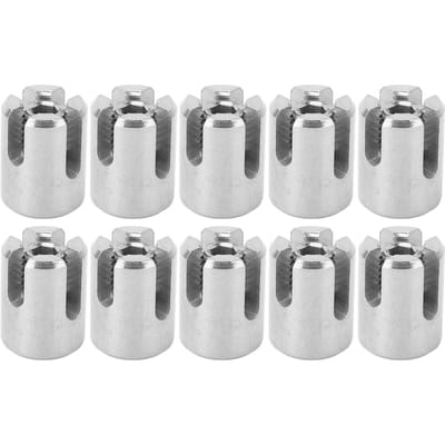 10 stuks Kruiskabelklem Roestvrij Staal Draadhekwerk Klem Bevestiging voor Binnen Buiten Type 2 white