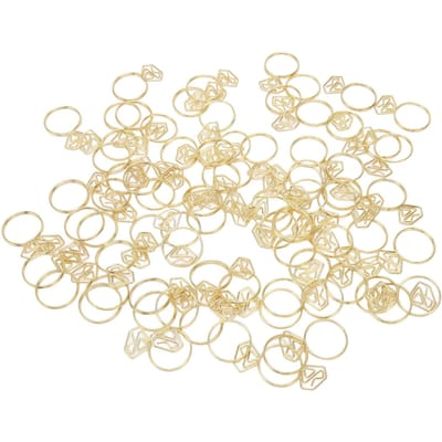 80 stuks Ringvormige Paperclips Roestvrij Multifunctioneel Multifunctioneel met Transparante Doos voor Kantoor School goud