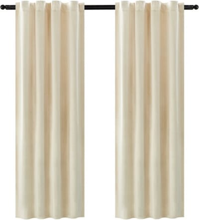 Gordijnen - Beige Fluweel - Lichtdoorlatend - 140x270cm - Isolerend - Set van 2