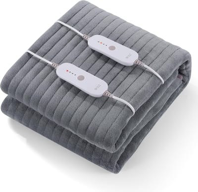 Warmteonderbed - Elektrisch Laken - Comfortabele Warmte - Dubbele Temperatuurzones - 160 x 140 cm - Grijs