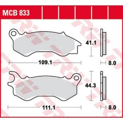 Plaquette de frein Perftec pour Scooter Peugeot 50 Django 4T Evasion 2014 à 2018 AV Neuf