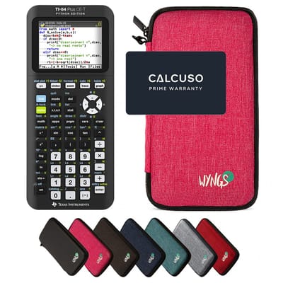 TI-84 Plus Ce -T Python Edition incl. WYNGS Beschermhoes Roze - Grafische Rekenmachine - Basis Pakket