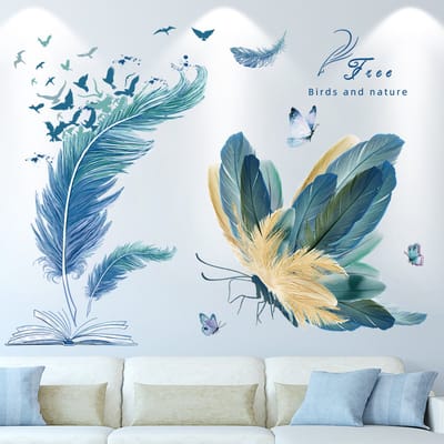 Muursticker Vlinderveer - - Kinderkamer  - Muurdecoratie - Wandsticker - Sticker Voor Kinderen 60×90CM*2
