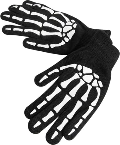 Skelet Handschoenen - Volwassenen - Zwart