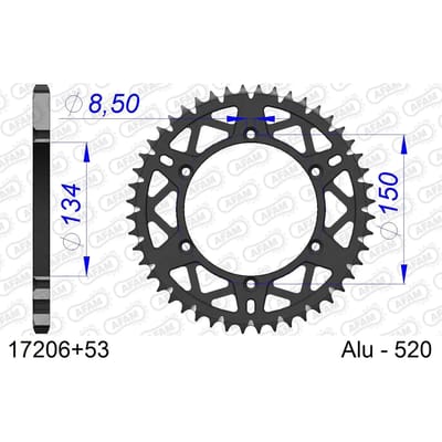Tandwiel Afam 520 53 dents