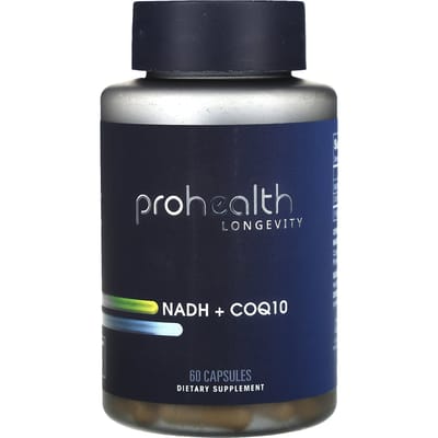 ProHealth Longevity - NADH + CoQ10 - Voedingssupplement - 100 mg CoQ10 & 25 mg NADH - 60 capsules