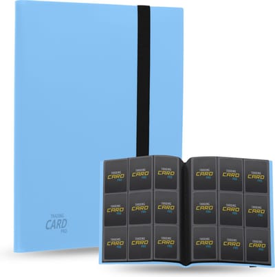 TradingCardPro® Verzamelmap Kaarten – A4 Binder - Geschikt voor Pokémon kaarten – 360 Kaarten – 20 Pagina’s – 9 Pocket – Lichtblauw
