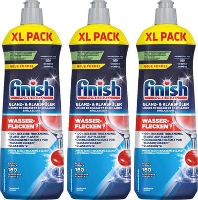 Finish Glansspoelmiddel Regular Vaatwasmiddel - 3x160 Afwasbeurten - 3x800ml - Voordeelverpakking
