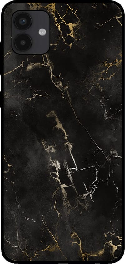 Smartphonica Telefoonhoesje voor Samsung Galaxy A04 met marmer opdruk - TPU backcover case marble design - Zwart geschikt voor Samsung Galaxy A04