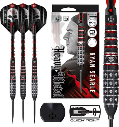 Tungsten Darts Set - Stalen Pijl Set - Precisie Werpen - Snel Wissel Systeem - 22 gram - Zwart