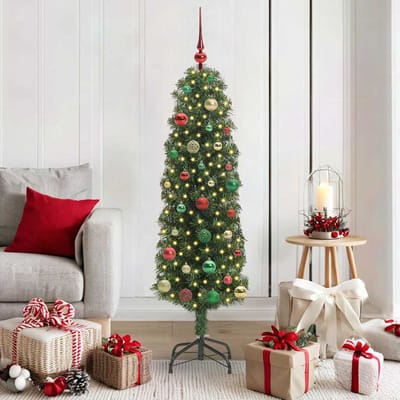 vidaXL - Kunstkerstboom - Groen - 150 - cm - PVC - en - Staal - en - Kunststof