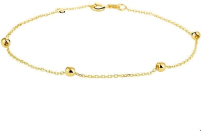 Geelgouden Armband anker en bolletjes 1 4019283