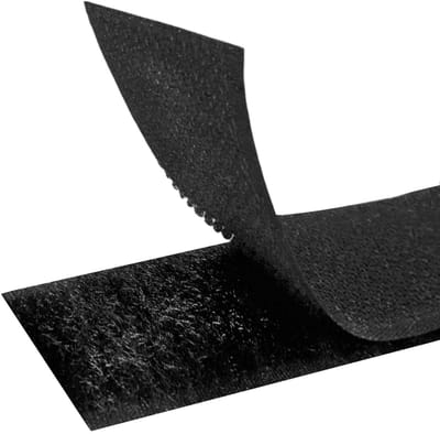 Klittenband [Zwart] klittenbandsluiting Haak en Lus om Dubbelzijdig te Naaien [0,5 Meter x 40 mm] Hook en Loop [NIET-KLEVEND] Extra Sterke Resistent Strip voor Kleding Knutselen Doe-Het-Zelf