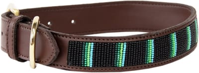 Kentucky Dogwear - Dogwear - Hondenhalsband - Handgeknoopte Parels - Zwart - Maat XXS - 28cm - Hondenriem