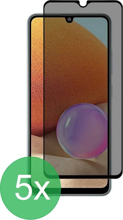 Screenprotector Geschikt voor: Samsung Galaxy A32 4G Privacy Full 5x - screen protector - volledige glas - bescherming - beschermglas - Anti Spy - ZT Accessoires