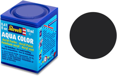 Revell Hobbyverf Acrylverf - Aqua #6 Tar Black (teerzwart) - Matt - RAL9021 - Acryl - Verf potje - 18 ml