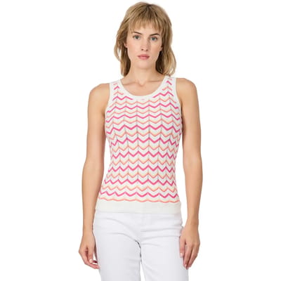 Top Meela beige/roze print mouwloos Ragwear - maat S