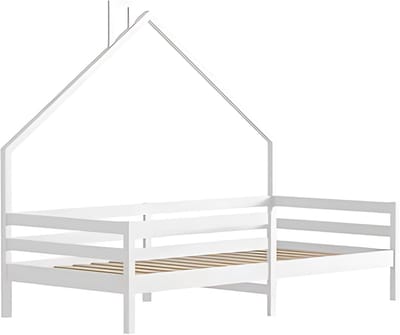 Kinderbed Tavien 90x200 cm - Huisbed - Voor Kinderen - Peuterbed - Met lattenbodem - Zonder matras