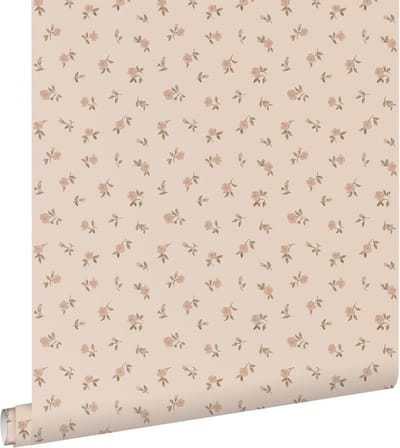 ESTAhome behang vintage bloemetjes oudroze - 50 x 900 cm - 132221