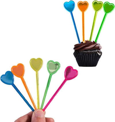 50 Stuks Cocktailprikker - 8 cm - Cocktail Prikker - Kaasprikkers – Borreltafel – Feest accessoire - Kunststof – Multicolor - LOUZIR
