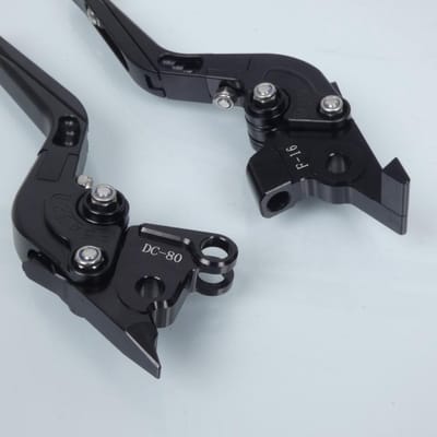 Levier frein droit Myra pour Moto Aprilia 1000 RST Futura 2001 à 2005 alu CNC noir / paire Neuf