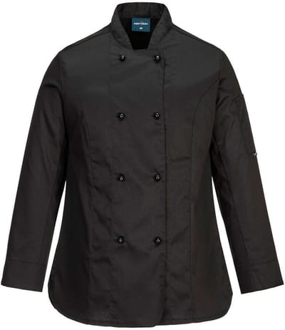 Portwest Rachel Dames Koksjas L/M C837 - Zwart - XL