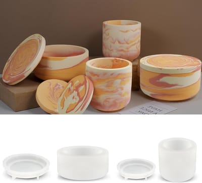 Candle Holders Silicone Moulds voor Epoxy Resin, 2 Stuks, Creatieve Mallen voor Kaarsen en Crafting