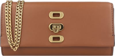 FOSSIL Leren Portemonnee Schoudertas Penrose Wallet Brown Bruine
