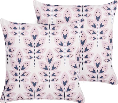 TORRETTA - Sierkussen set van 2 - Crème - 45 x 45 cm - Polyester