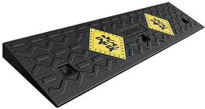 Solide Drempelbrug - Oprijplaat - Toegankelijkheid Verbeteren - Antislip Oppervlak - 100 x 25 cm - Zwart