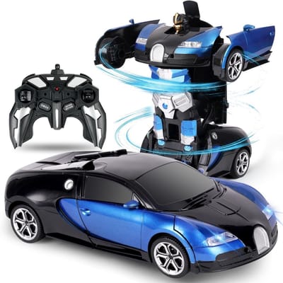 Transformeerbare RC Auto 2 in 1 - 1:18 Afstandsbediening Raceauto met Coole Lichten voor Kinderen van 6 Jaar en Ouder, Speelgoed voor Jongens en Meisjes