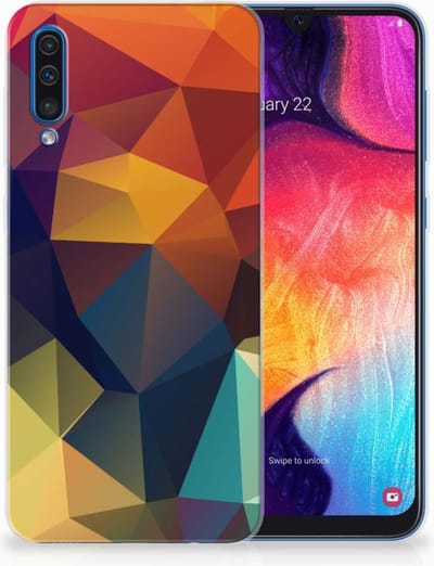 Samsung Galaxy A50 TPU Hoesje Polygon Color