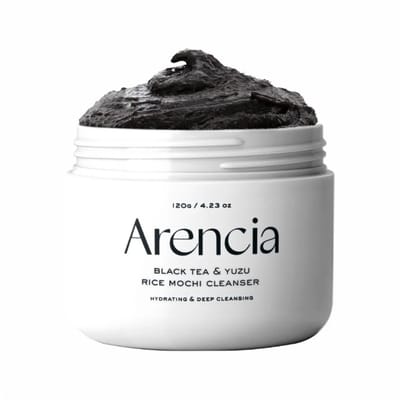 Arencia Black Tea & Yuzu Rice Mochi Cleanser – 120g – Milde Gezichtsreiniger met Zwarte Thee & Yuzu