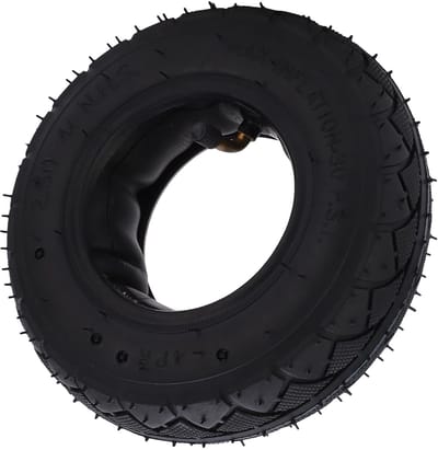 Dailygoods - Binnenband en Buitenband Set - Antislip - 2.50-4 - Duurzaam Rubber - Geschikt voor Elektrische Rolstoel - Verbeterde Afdichting