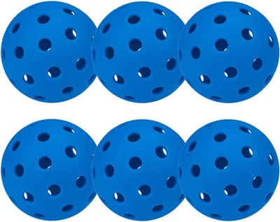 Pickleball Set - Wedstrijd Ballen - Sport Spelen - Gestabiliseerde Vlucht - 6 Stuks - Helder Gekleurd