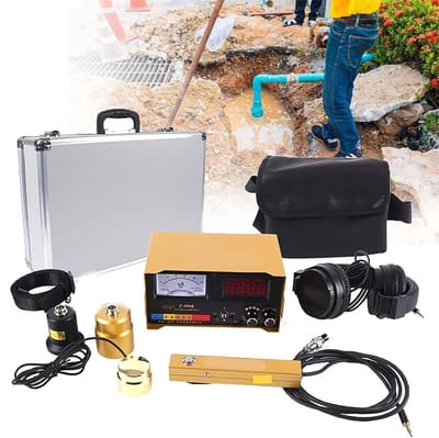 Waterlekdetector Set - Geluidsensor Leidingen - Lekken Opsporen - Digitale Signaalweergave - 4 Frequentiemodi - Zwart