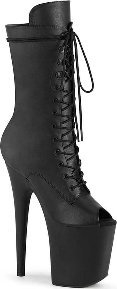 Pleaser - FLAMINGO-1051WR Plateau Laarzen, Paaldans schoenen - Paaldans schoenen - 35 Shoes - Zwart