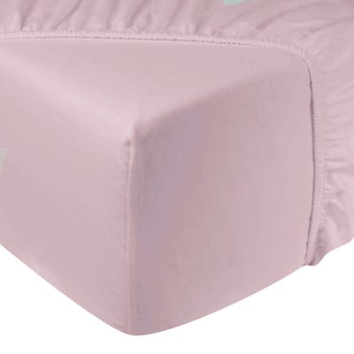 DoubleDry Hoeslaken Flanel 100% Zacht Katoen - Eenpersoons 90x200 cm - Rondom Elastiek - Lichtroze