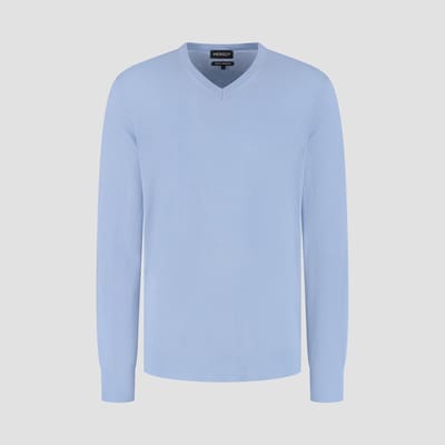 MERSO V-Hals – Merino Trui – 100% Merino Wol – Alpine Blue