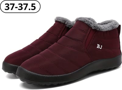 Nivard Antislip Sneeuwboots - Snowboots - Wintersport Sneeuwschoenen - Ski Gadgets Voor Heren - Maat 37-37.5 - Bordeaux Rood