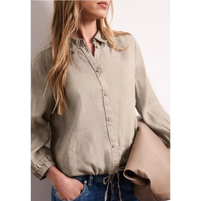 Linnen blouse met 3/4 mouwen