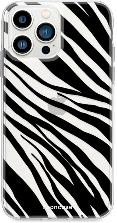 Fooncase Hoesje Geschikt voor iPhone 13 Pro Max - Shockproof Case - Back Cover / Soft Case - Zebra print